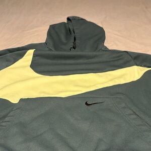 Nike Dark Green and Lime Hoodie